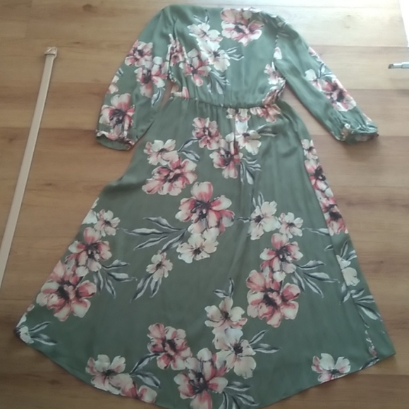 🌟 Host Pick! Witchery Green Floral Dress AU 12 - Picture 8 of 8